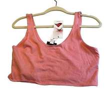 TopShop Womens Pink Cotton & Lycra Spandex Sports Bra Size 10P‎