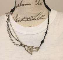 421- bird Artisan necklace 10 inches long