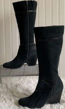 Womens suede tall boots, Size 9