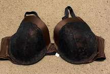 Fredericks of Hollywood Brown Black Lace Underwire Pushup Bra Size 40D