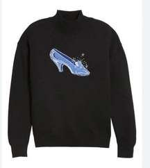 NWT $545 SANDY LIANG x DISNEY Cinderella Slipper Intarsia Mock Neck Sweater XL