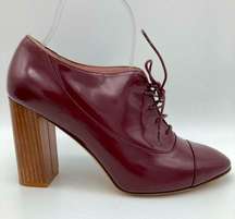 Patent Leather Wood Block Heel Oxfords