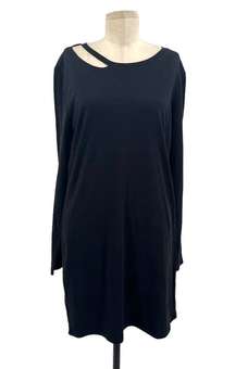 n:PHILANTHROPY Francis Tee Dress Long Sleeve Black Size Large
