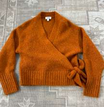 Orange Wrap Sweater