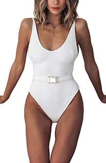 White One Piece Swimsuit 