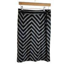 L.A.M.B. Gwen Stefani Skirt Sz 6 Chevron Wool Pencil Fall 2008 Black