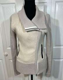 Margaret O'Leary Beige Moto Blazer