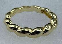 Twisted look 14K GP sterling silver ring. New.