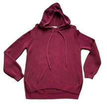 Harper Lane Stitch Fix Knit Hoodie Sweater Burgundy Red Size Medium