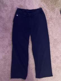 navy mid rise sweatpants 