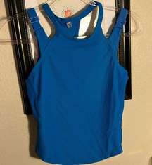 FP movement ribbed blue tank NWOT