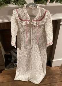 VINTAGE Mary Farrel Co Ltd Nightgown Zip up Quilted Small so cute/retro