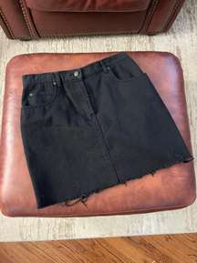 Bill Bass Black Denim Skirt