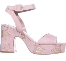 Betsey Johnson Claude Platform Star Sandals, Taupe