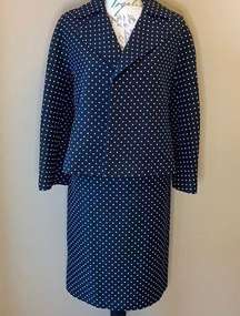 NWOT Kasper 2 piece pencil skirt suit set NAVY 6