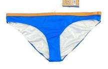 Patagonia Nanogrip Swim Bikini Bottom Bayou Blue Athletic Active Size Large New