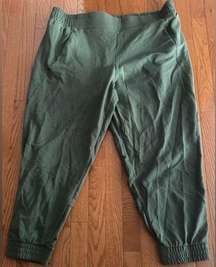 All in Motion Women's Plus Size Mid-Rise French Terry Joggers green olive XXL