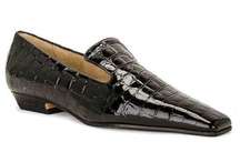 KHAITE Marfa Classic Flat Loafer in Black 37.5 With Box Womens Croc Slip Ons