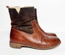 Olukai Kaupili Short Brown Leather Boots Size 7 Women’s