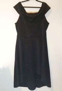 BooHoo Black Bateau Neck/ Off Shoulder Dress Sz 20