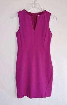 Trina Turk Cerritos Fuchsia Purple Pink Fitted Sheath Dress Size 2