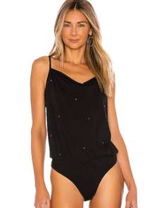 n.philanthropy Bodysuit In Black Cat 