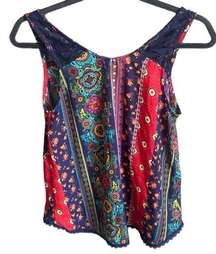 Belle Du Jour Colorful Blouse/Tank. Size Medium