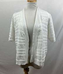 Cyrus open front knit cardigan sweater short sleeves size 3x