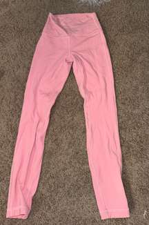 pink double align leggings