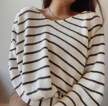 knit striped sweater