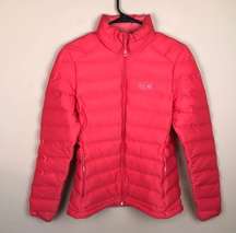 Mountain Hardwear Women’s Duck Feather Down Coral Pink Zip-Up Puffer Jacket