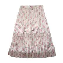 Polo Ralph Lauren Jaclyn Pleated Midi in Gentle Floral Vine Satin Skirt 4 $298