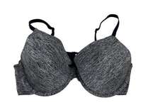 Grey and Navy Bra Size 38D Polyester Nylon Spandex Style 42002 Hand Wash Only