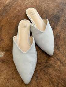 Silvery Gray Mules/Flats