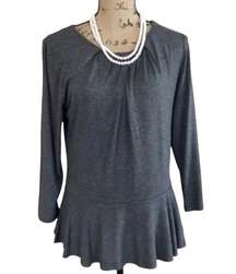 Gray Peplum Top