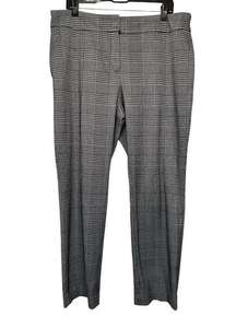 Plus Size Kasper Houndstooth Black White Trouser Plaid Pants Size 14 GUC #6019