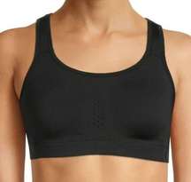 Avia Women’s Racerback High Impact Vented Mesh Sports Bra Black Size Medium