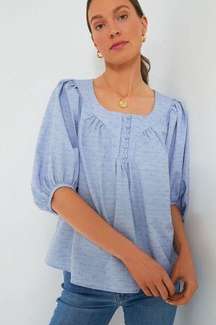 Tuckernuck Pomander Place Chambray Inara Long Sleeve Blosue Size Small