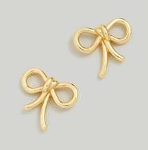 Madewell Bow Stud Statement Earrings Gold