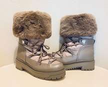 Women’s Larya Faux Fur Puffer Winter Taupe Boots/Sz:8.5/NWT