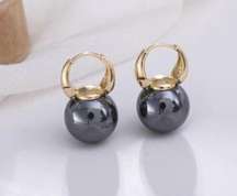 Elegant Pearl Drop Dangle Hoop Earrings for Women