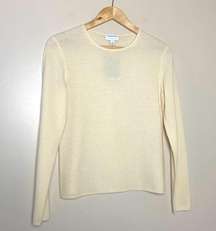 Charter Club 2 Ply 100% Cashmere Crewneck Sweater Ivory Size M