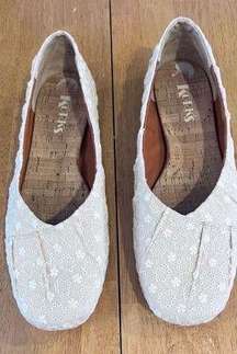 KORK'S WOMENS [ALMER EMBROIDERED BALLET FLATS ARCH SUPPORT SIZE 11M