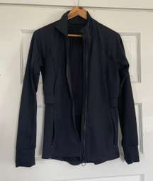 Black Full Zip Running Jacket