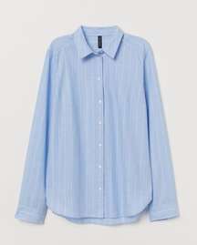 Divided Cotton Blue Button Down Pinstripe