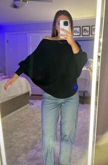 Batwing off the shoulder sweater