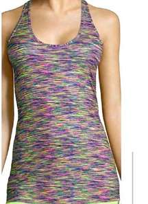 Xersion Womens Tank Top Shirt colorful 
Size XS Fitted Racer Back Tank