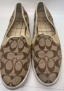 Coach Logo Slip-on Sneakers Size 9.5 Standard Width Loafers Classic