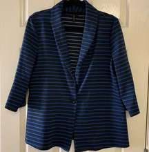 Black and blue striped career blazer size XL