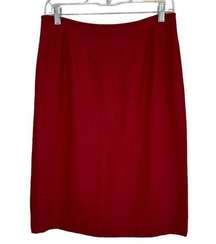 KASPER Red Midi Skirt